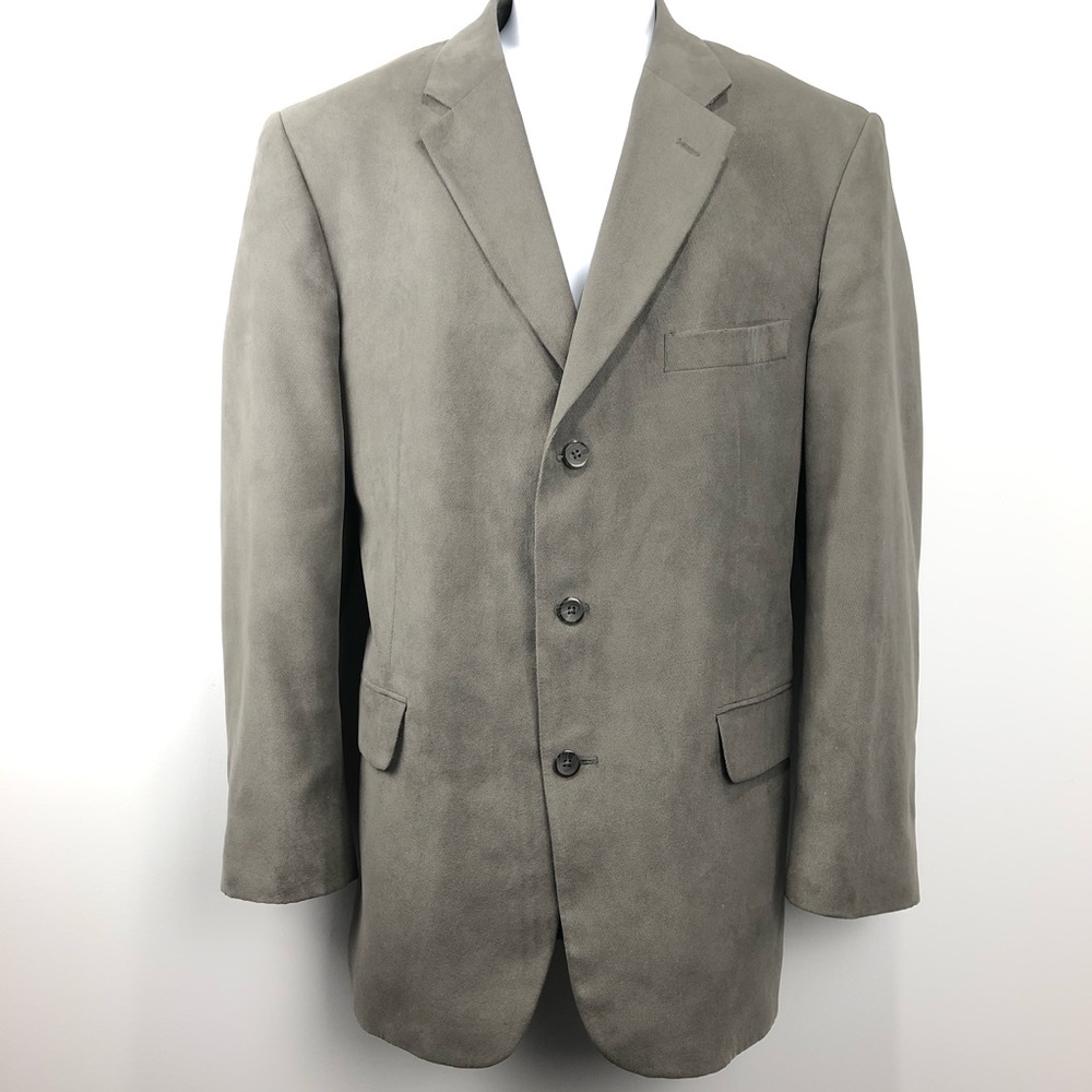 Stafford Essentials Mens Gray Blazer Sport Coat